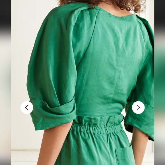 Cult Gaia Johanna cropped linen top - Picture 3 of 6